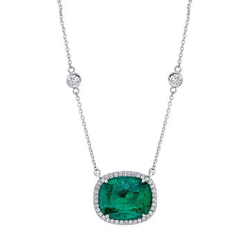 Platinum Emerald Necklace