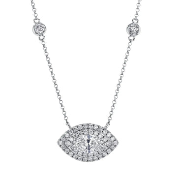 18K White Gold Diamond Necklace