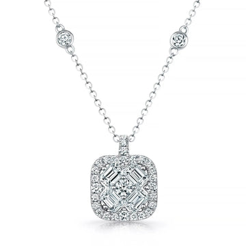 18K White Gold Diamond Necklace