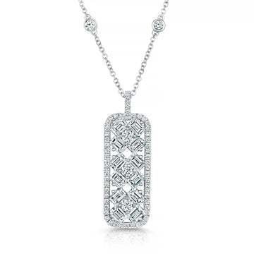 18K White Gold Diamond Necklace
