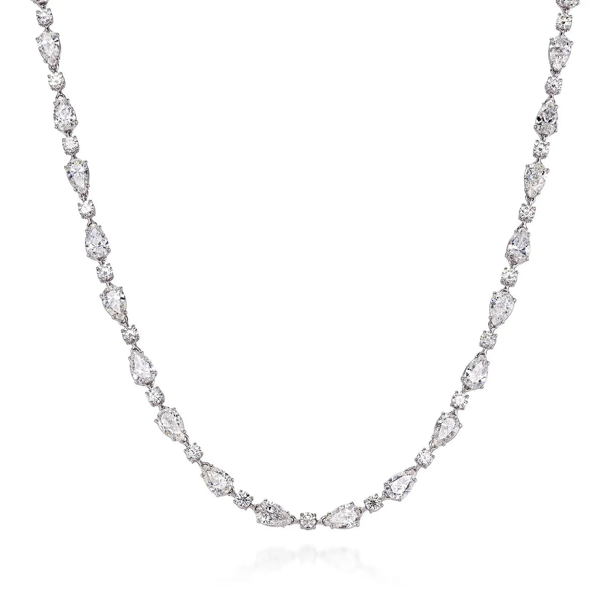 18K White Gold Diamond Necklace
