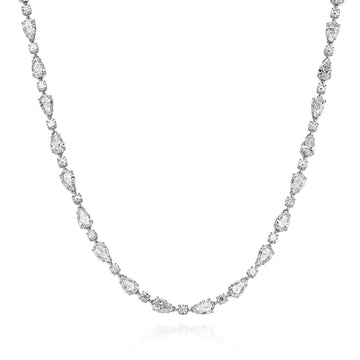 18K White Gold Diamond Necklace