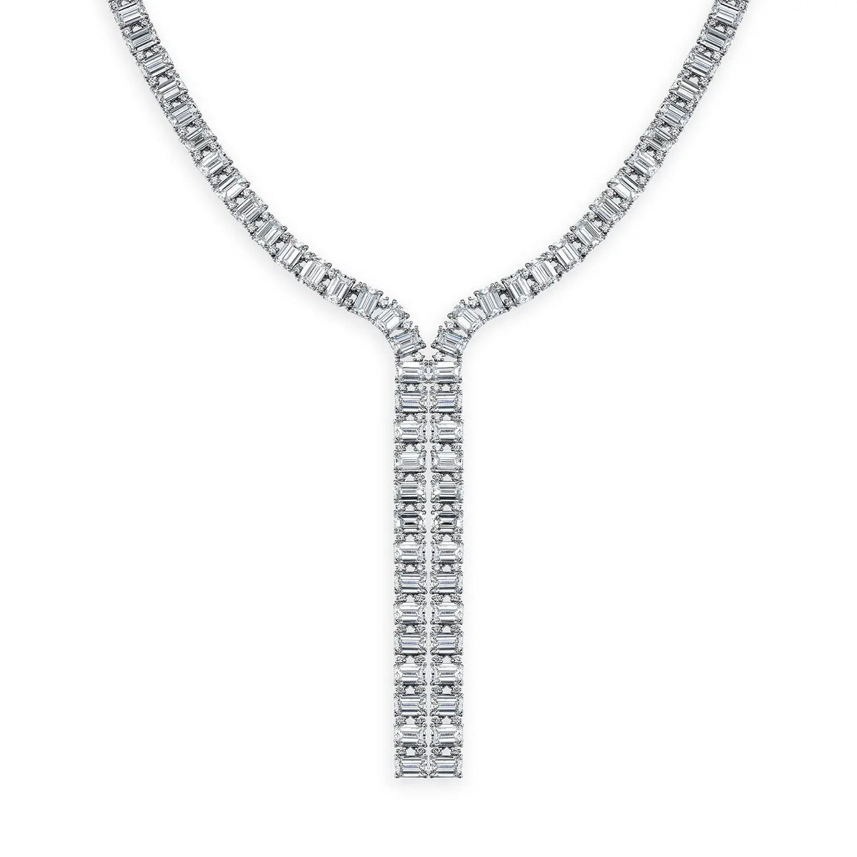 18K White Gold Diamond Necklace