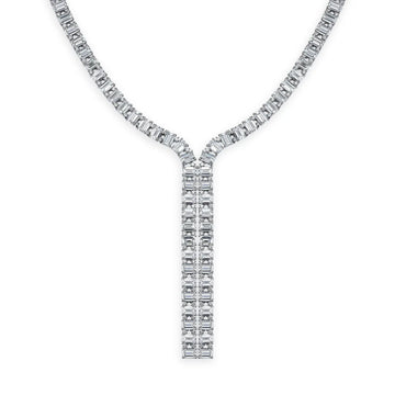 18K White Gold Diamond Necklace