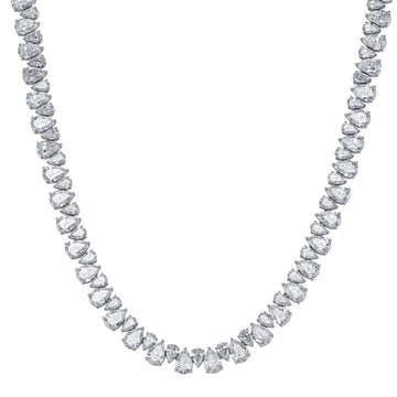 18K White Gold Diamond Necklace