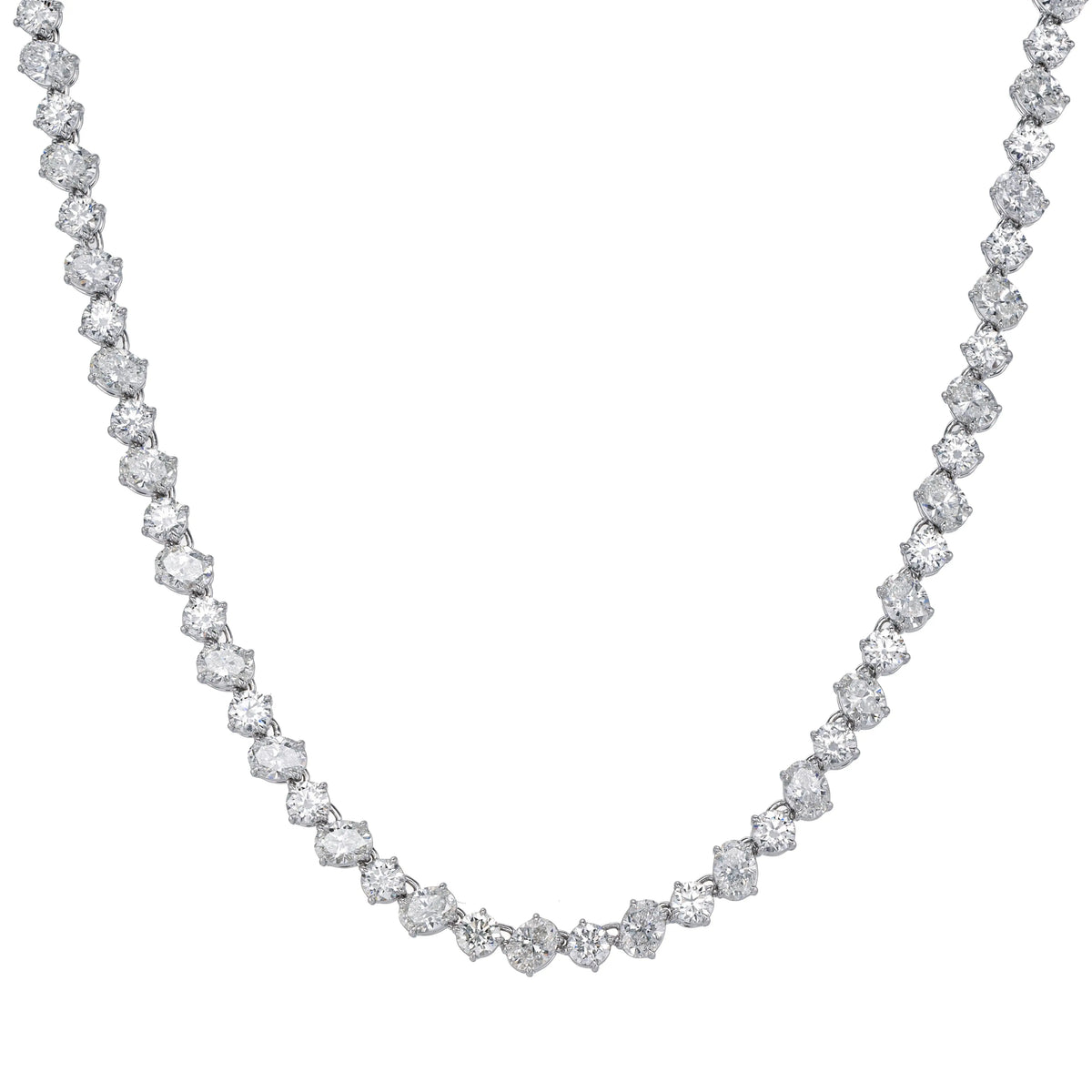 18K White Gold Diamond Necklace
