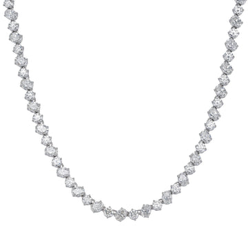 18K White Gold Diamond Necklace