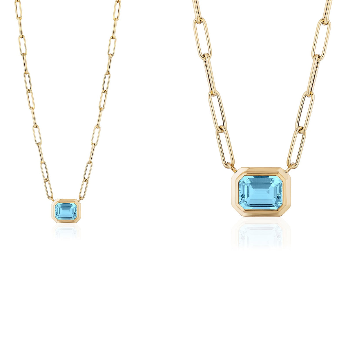 Emerald Cut East-West Pendant
