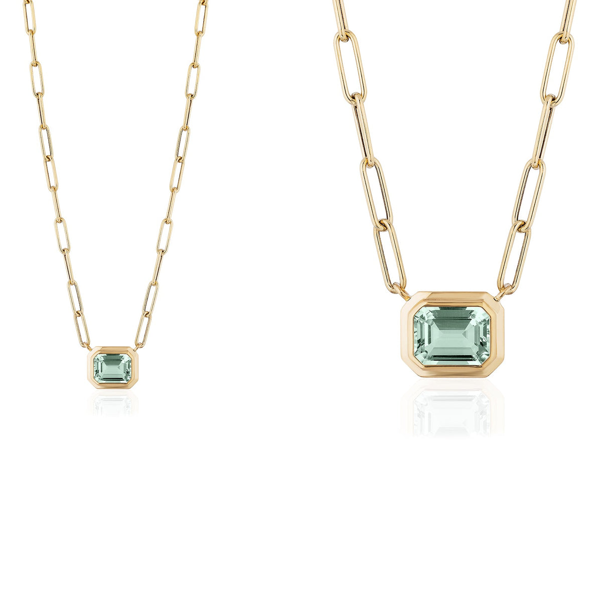 Emerald Cut East-West Pendant