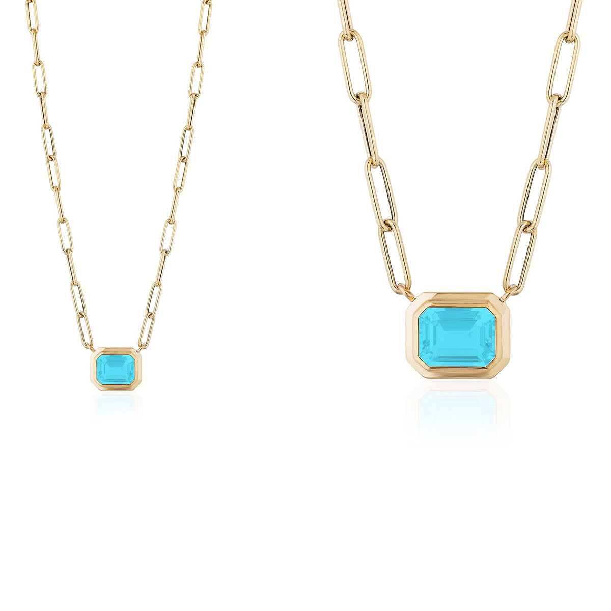 Emerald Cut East-West Pendant