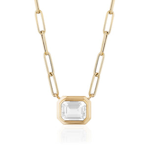 Emerald Cut East-West Pendant