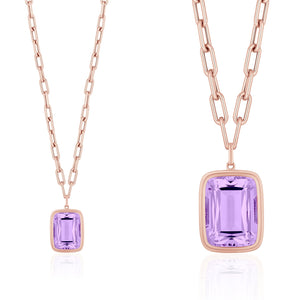 Bezel Set Cushion Pendant