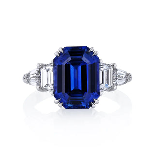 Platinum Sapphire Diamond Ring thumbnail