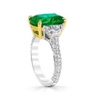3-Stone Emerald & Diamond Ring - JSM1170 thumbnail