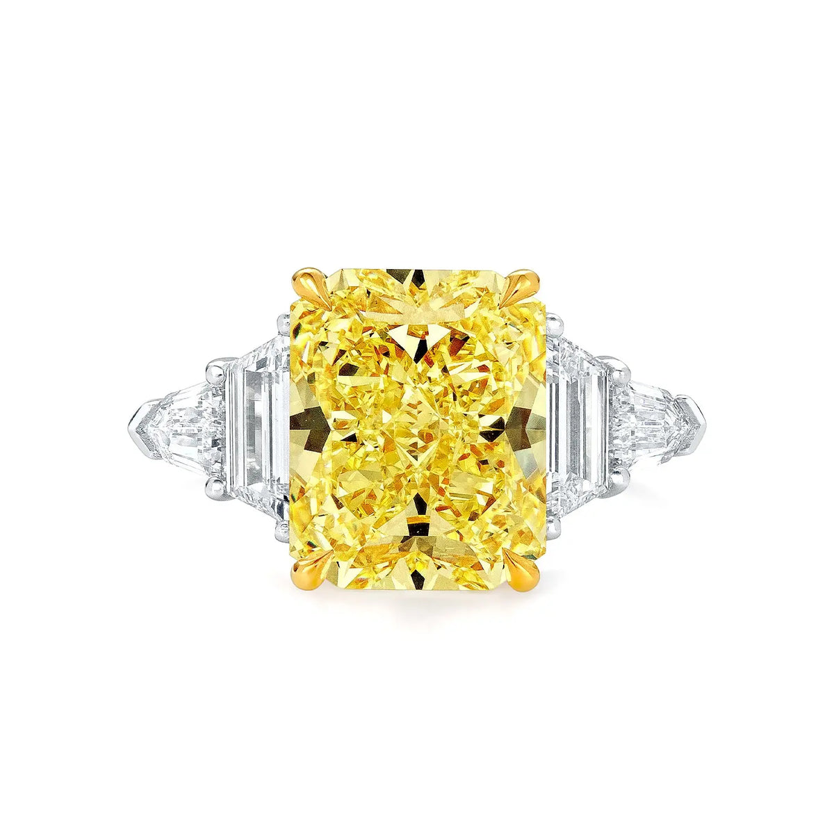 18K Yellow Gold / Platinum Diamond Ring