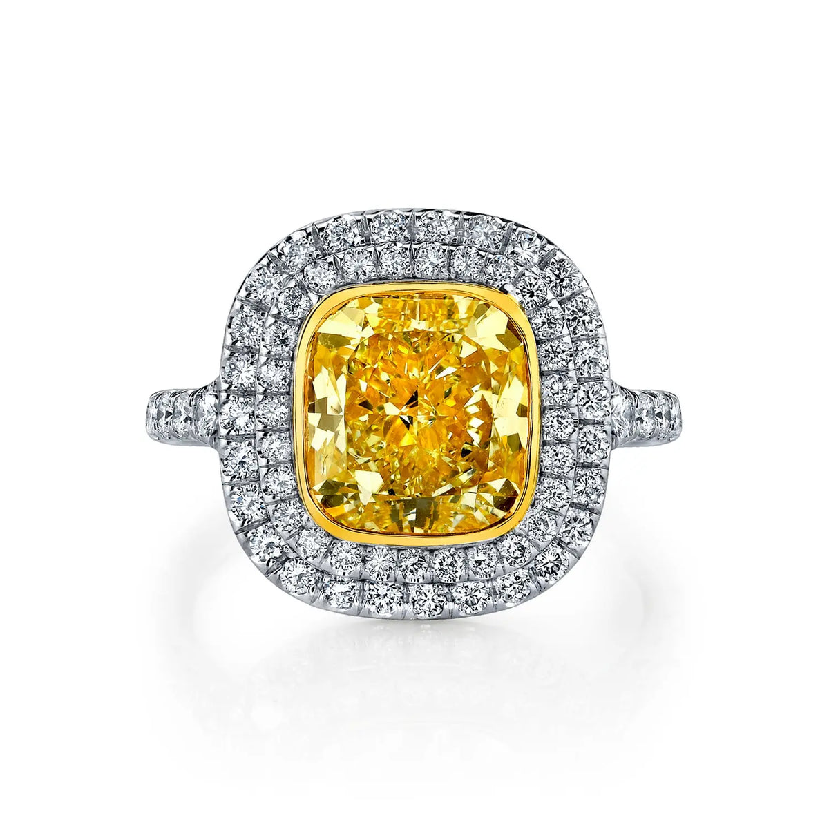18K Yellow Gold / Platinum Diamond Ring