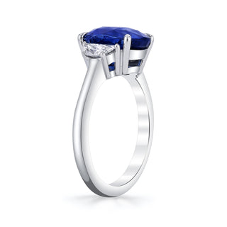 3-Stone Blue Sapphire & Diamond Ring - JSM324 thumbnail