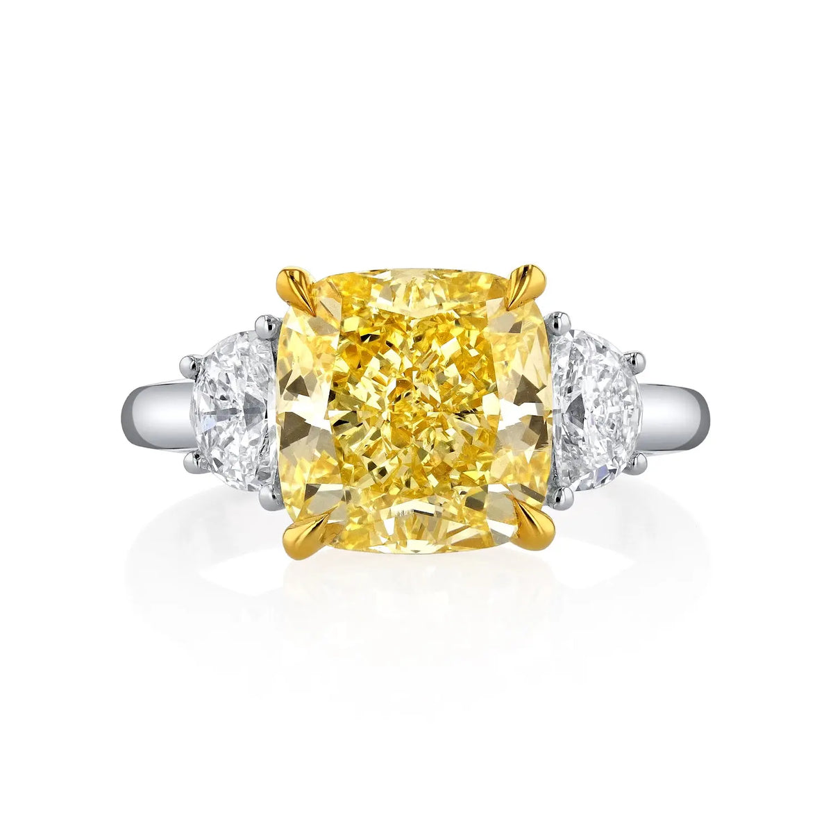 18K Yellow Gold / Platinum Diamond Ring