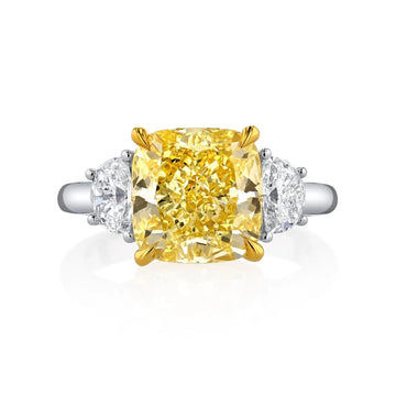 18K Yellow Gold / Platinum Diamond Ring