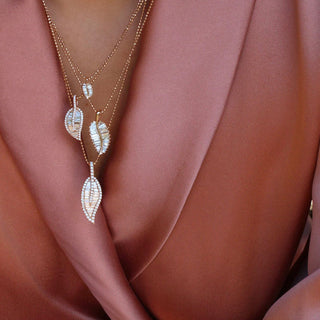 Classic Leaf Diamond Necklace thumbnail