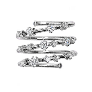 18K White Gold Rings 3 Rows