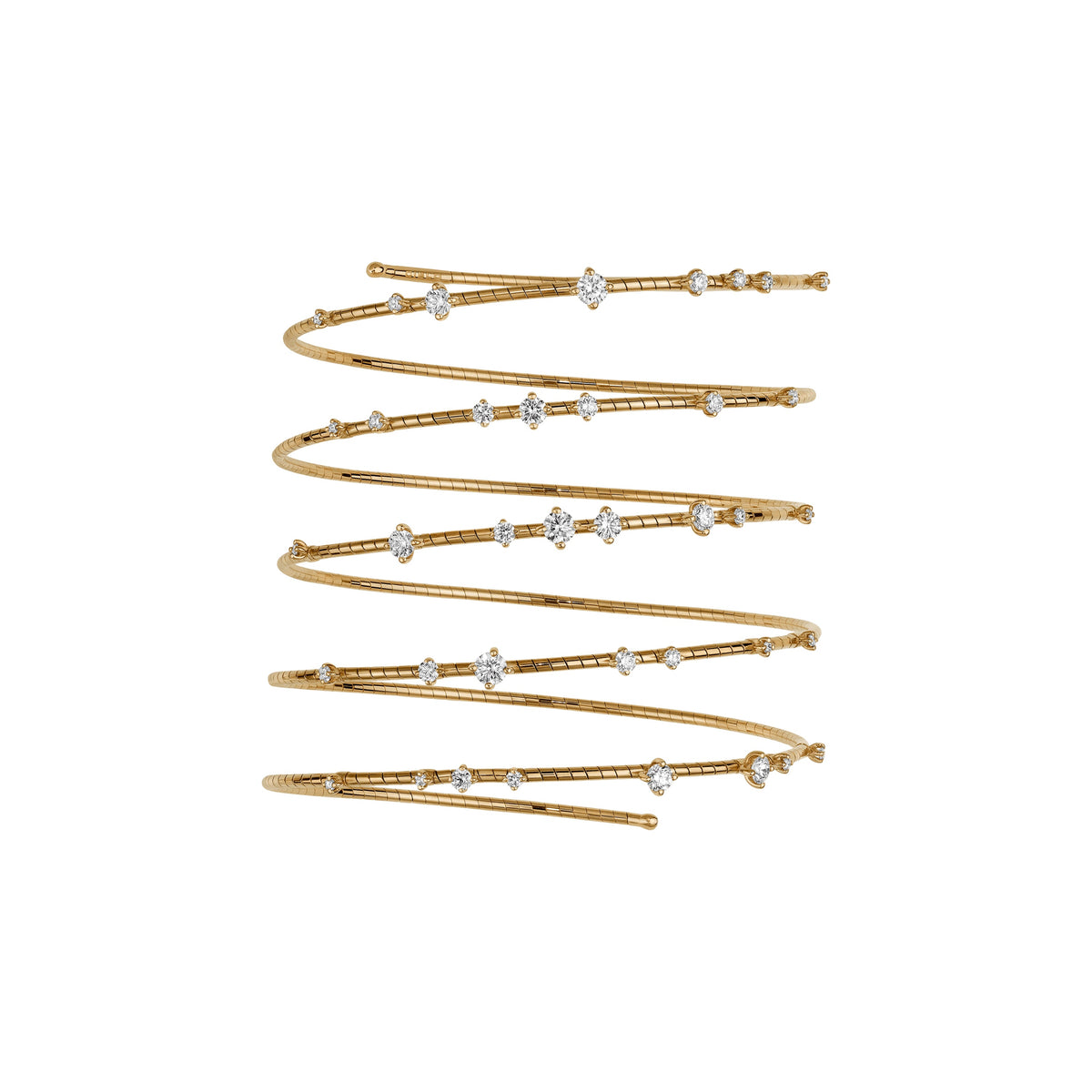 18K Yellow Gold Bracelets 5 Rows