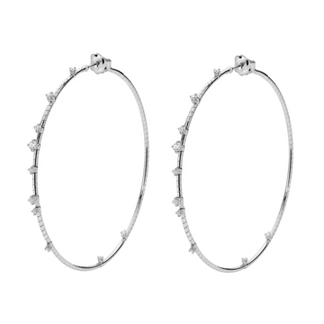 18K White Gold Earrings 6cm