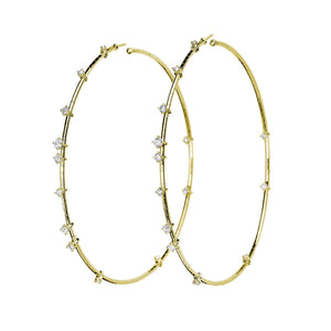 18K Yellow Gold Earrings 7.5cm