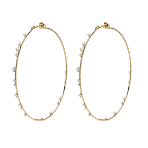 18K Yellow Gold Earrings 9cm