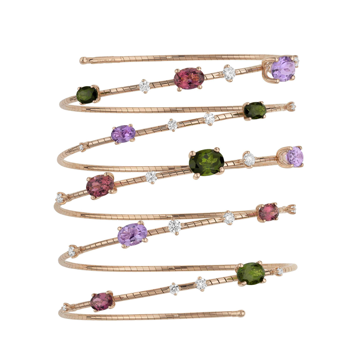 Mattia Cielo 5Row,D1.03,Amet2.81,Trm3.68 Bracelet Sz Small - LJWR144P-PS