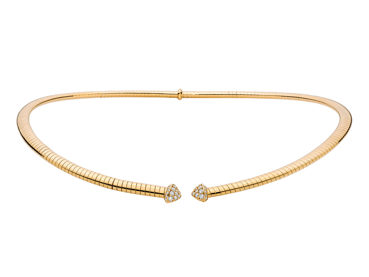 Mattia Cielo Pave Coil Collar Necklace - LJWR483E-Y