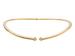 Mattia Cielo Pave Coil Collar Necklace - LJWR483E-Y