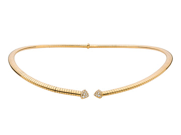 Mattia Cielo Pave Coil Collar Necklace - LJWR483E-Y