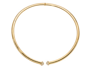 Mattia Cielo Pave Coil Collar Necklace - LJWR483E-Y thumbnail