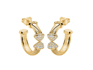 Mattia Cielo Pave Coil Earrings - LJWR512E-Y thumbnail