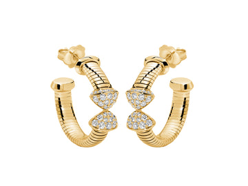 Mattia Cielo Pave Coil Earrings - LJWR512E-Y