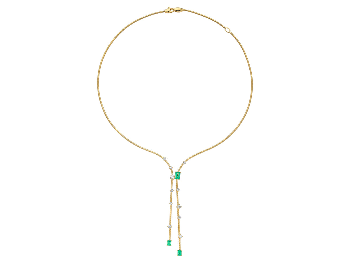 Mattia Cielo Rugiada Pietre Emerald & Lariat Neck 16 Em=.97 - LJWR583P-Y