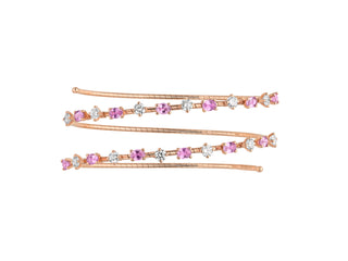 Mattia Cielo Rugiada Pietre Psa & 2Row Flex Bracelet Ps=2.64 - LJWR599P-PM thumbnail