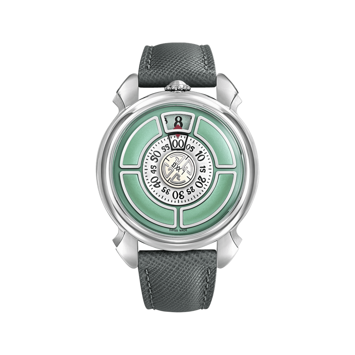 Gagà Laboratorio Labormatic Cinquanta Light Grey Leather Strap 42.00 mm - LM50-001.L01
