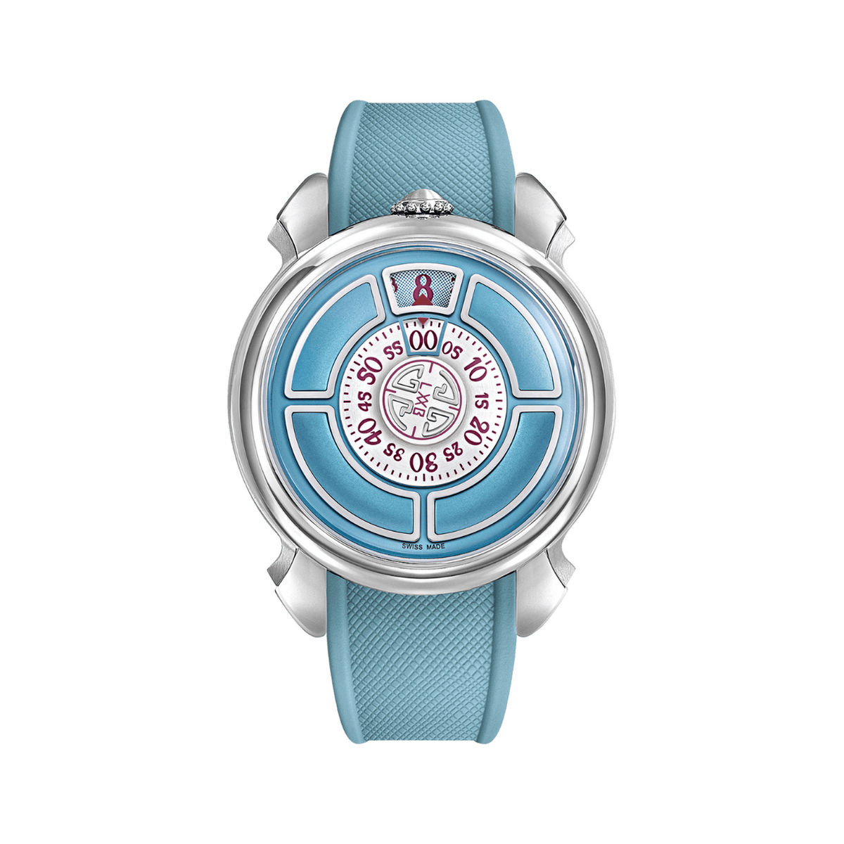 Gagà Laboratorio Labormatic Azzurro Light Blue Rubber Strap 42.00 mm - LMAZ-001.R04