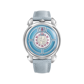 Gagà Laboratorio Labormatic Azzurro Light Blue Leather Strap 42.00 mm - LMAZ-001.L04 thumbnail