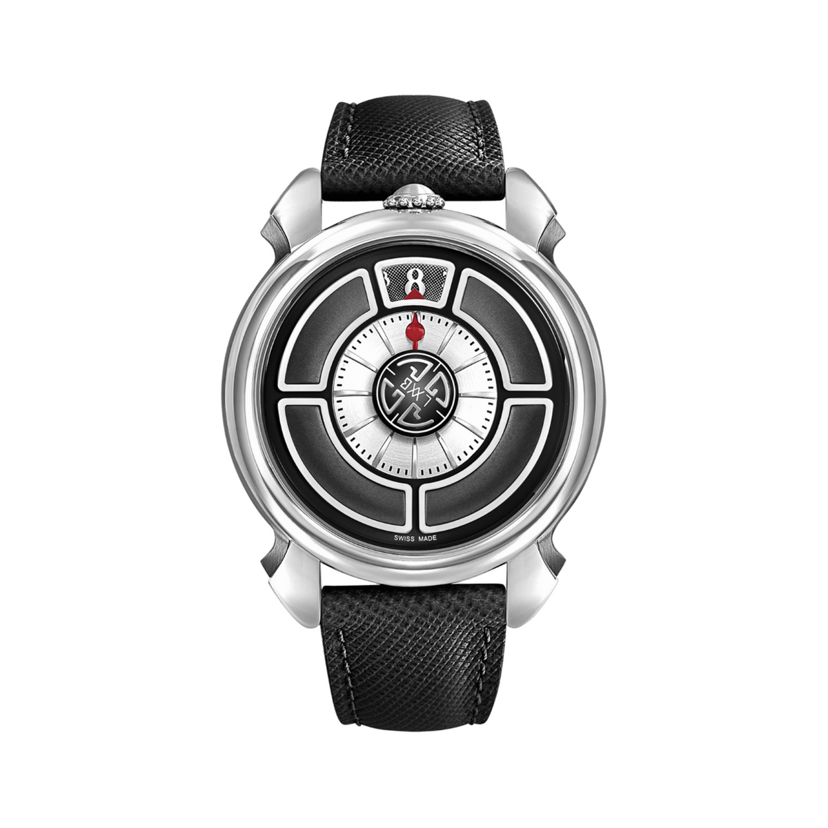 Gagà Laboratorio Labormatic Bauhaus Black Leather Strap 42.00 mm - LMBA-001.L03