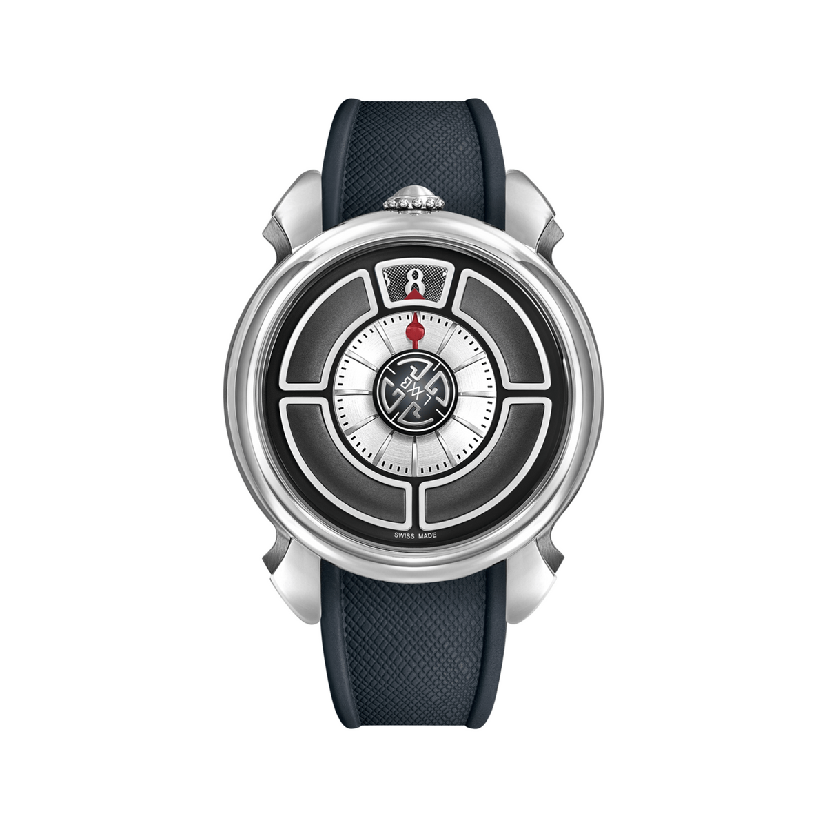 Gagà Laboratorio Labormatic Bauhaus Black Rubber Strap 42.00 mm - LMBA-001.R03