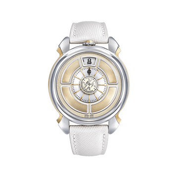Gagà Laboratorio Labormatic Champagne Cream Leather Strap 42.00 mm - LMCH-001.L05