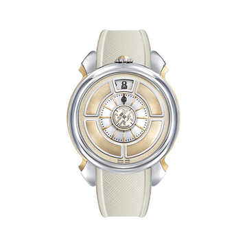 Gagà Laboratorio Labormatic Champagne Cream Rubber Strap 42.00 mm - LMCH-001.R05