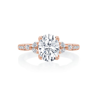 Lincoln Park Oval Diamond Marquise Sides Wedding Ring thumbnail