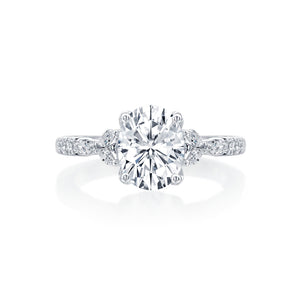 Lincoln Park Oval Diamond Marquise Sides Wedding Ring