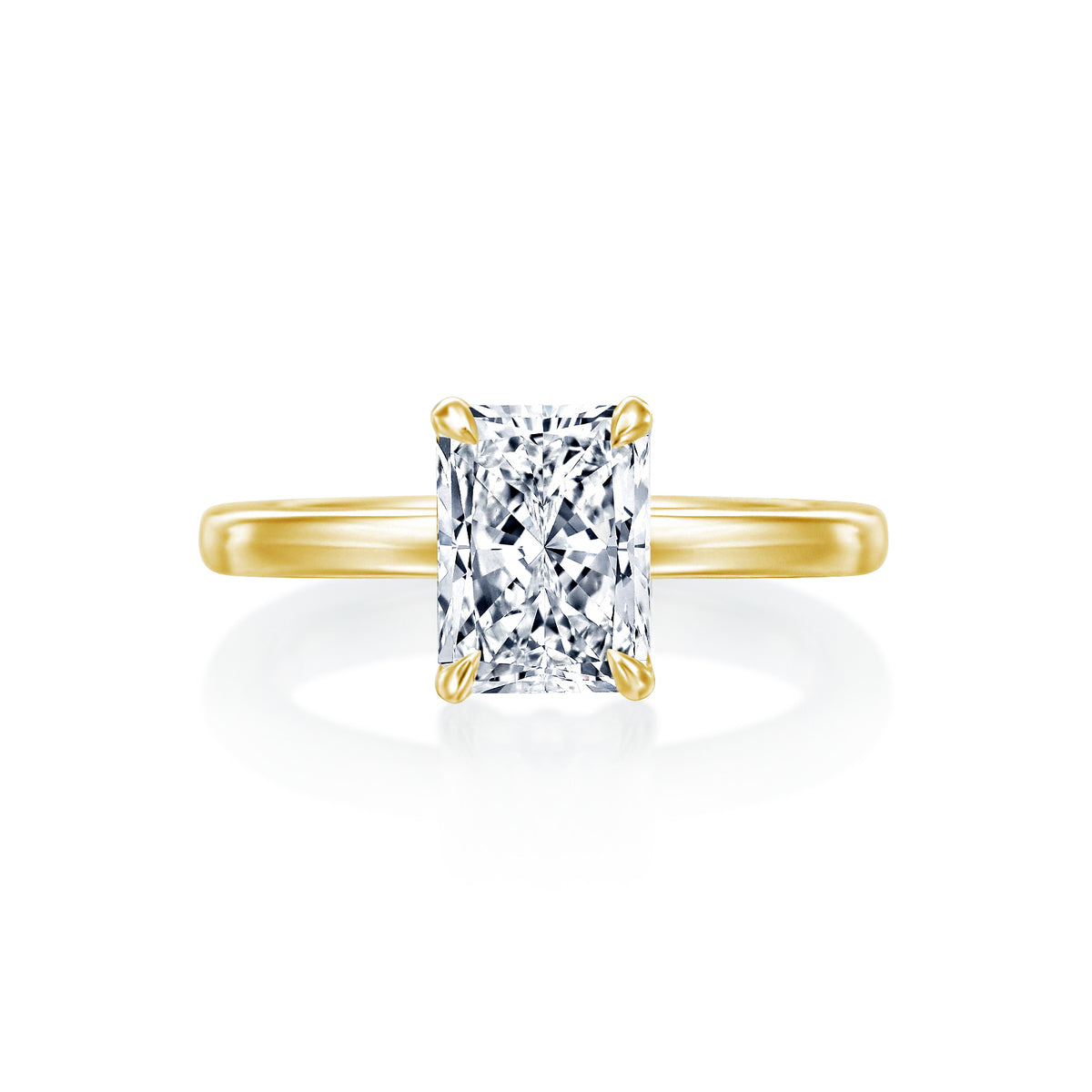 Gold Coast Radiant Solitaire Wedding Ring