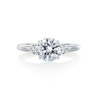 Lincoln Park 3 Stone Pear Sides Wedding Ring thumbnail