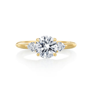 Lincoln Park 3 Stone Pear Sides Wedding Ring thumbnail